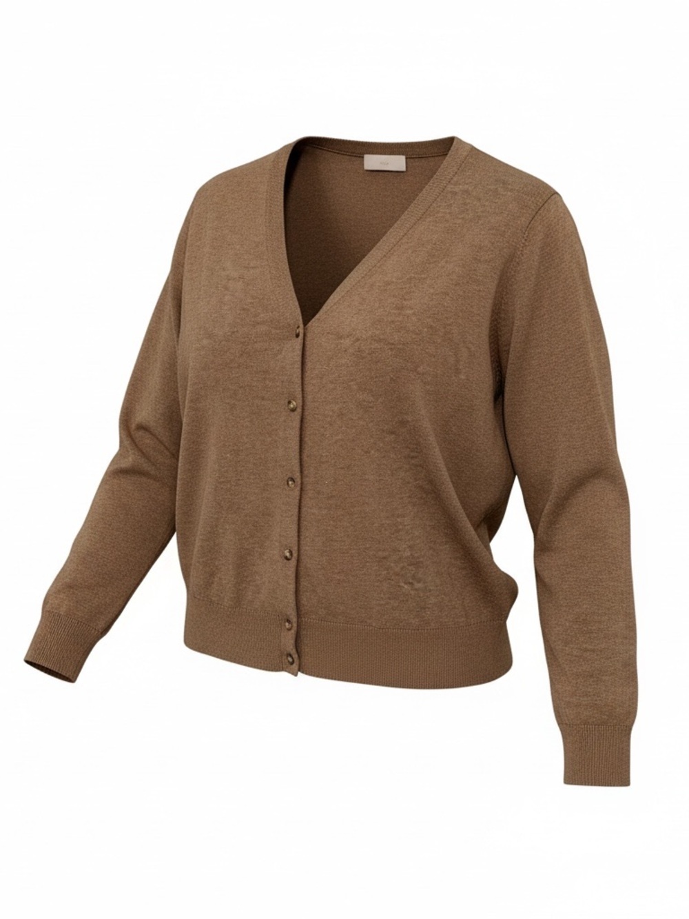 H&M Brown V-Neck Button Front Cardigan